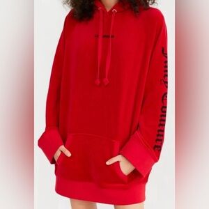 ❤️Very rare Juicy Couture  Red Sweatshirt Hoodie Dress size M ❤️